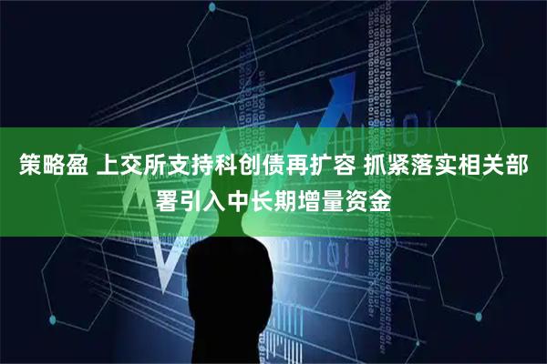 策略盈 上交所支持科创债再扩容 抓紧落实相关部署引入中长期增量资金
