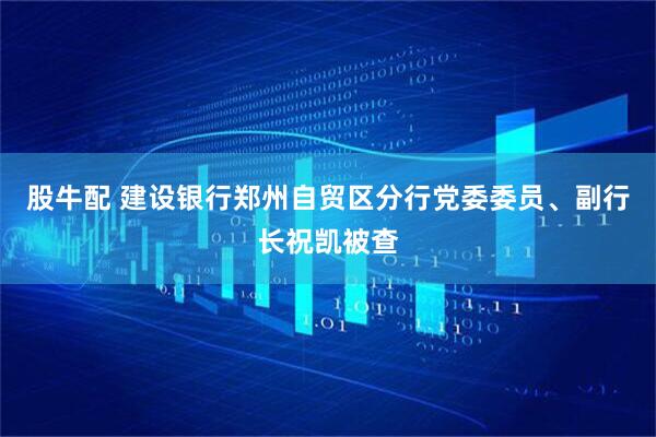 股牛配 建设银行郑州自贸区分行党委委员、副行长祝凯被查