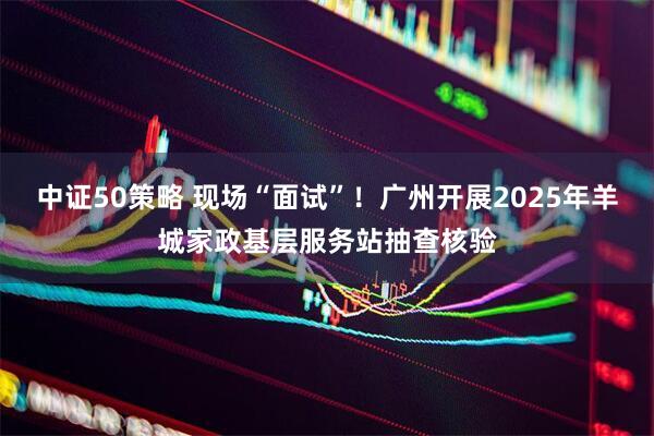 中证50策略 现场“面试”！广州开展2025年羊城家政基层服务站抽查核验