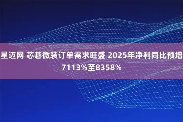 星迈网 芯碁微装订单需求旺盛 2025年净利同比预增7113%至8358%