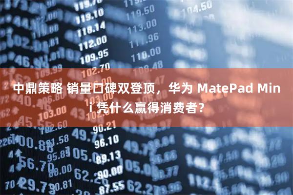 中鼎策略 销量口碑双登顶，华为 MatePad Mini 凭什么赢得消费者？