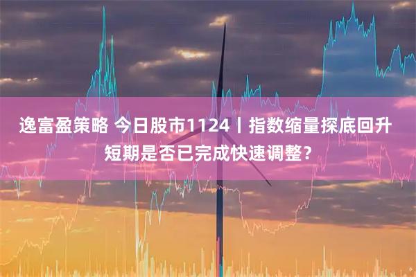 逸富盈策略 今日股市1124丨指数缩量探底回升 短期是否已完成快速调整？